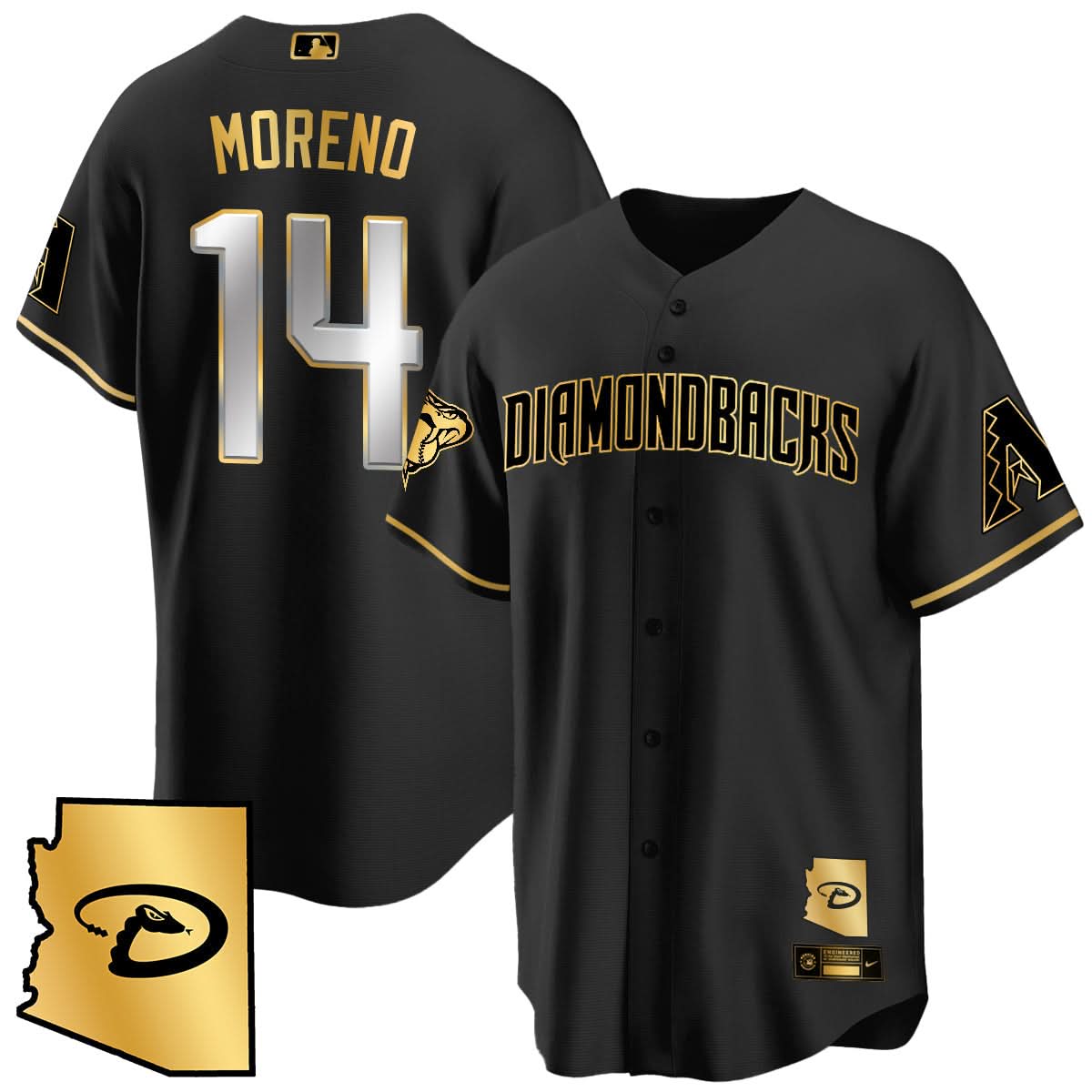 Arizona Diamondbacks Black Alternate Limited Jersey - All Stitched