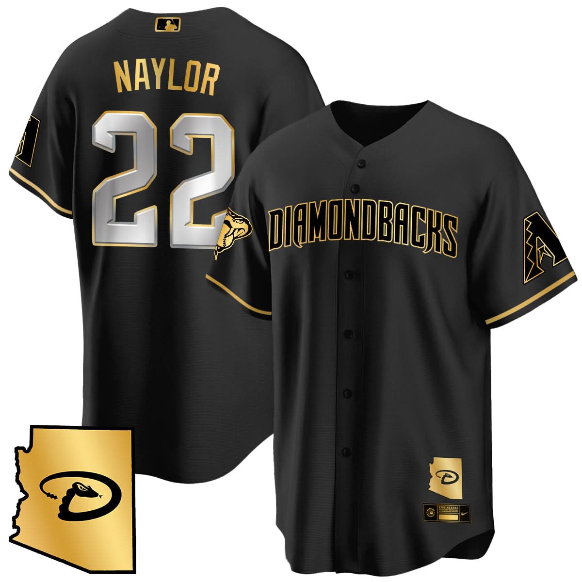 Arizona Diamondbacks Black Alternate Limited Jersey - All Stitched
