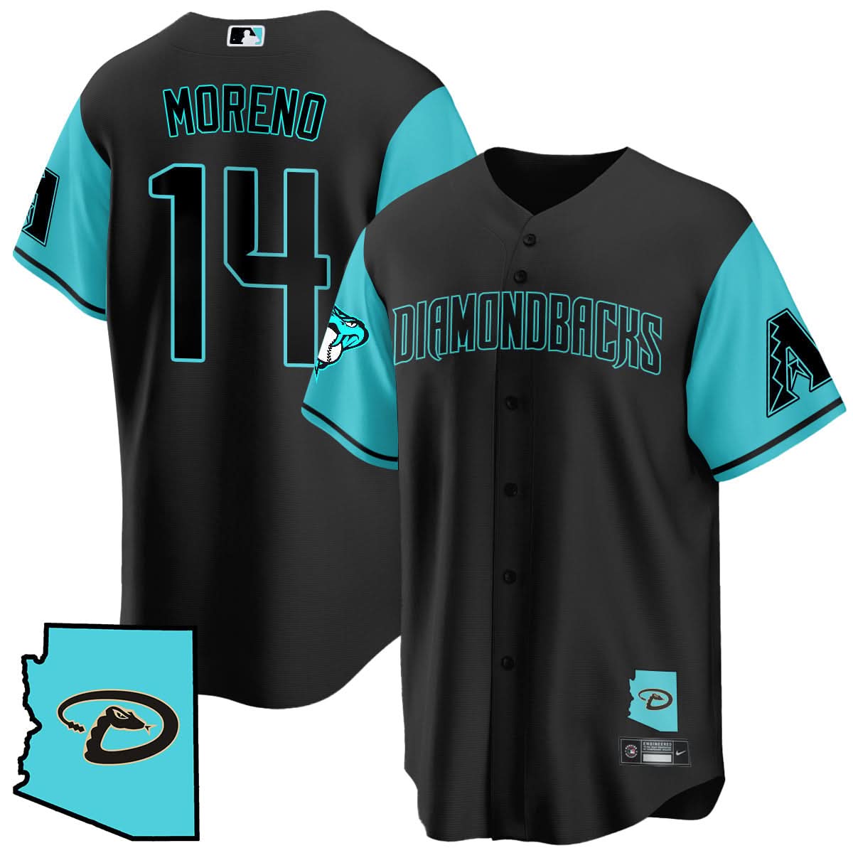 Arizona Diamondbacks Black Alternate Limited Jersey - All Stitched