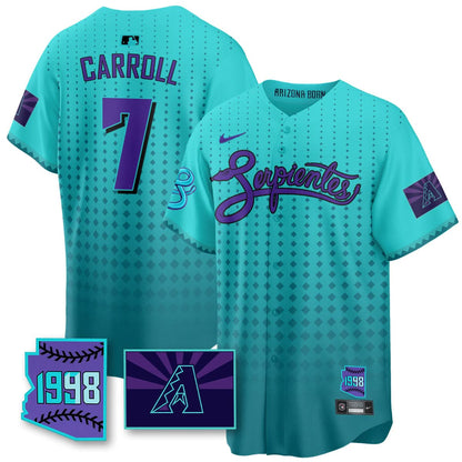 Arizona Diamondbacks Purple for Second “Serpientes” City Connect Jersey - All Stitched