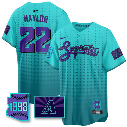 Arizona Diamondbacks Purple for Second “Serpientes” City Connect Jersey - All Stitched
