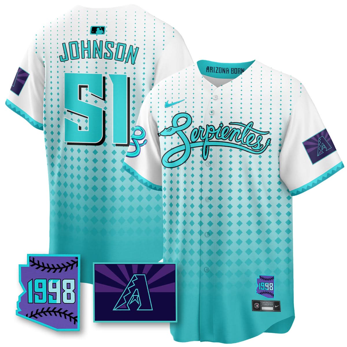 Arizona Diamondbacks Purple for Second “Serpientes” City Connect Jersey - All Stitched