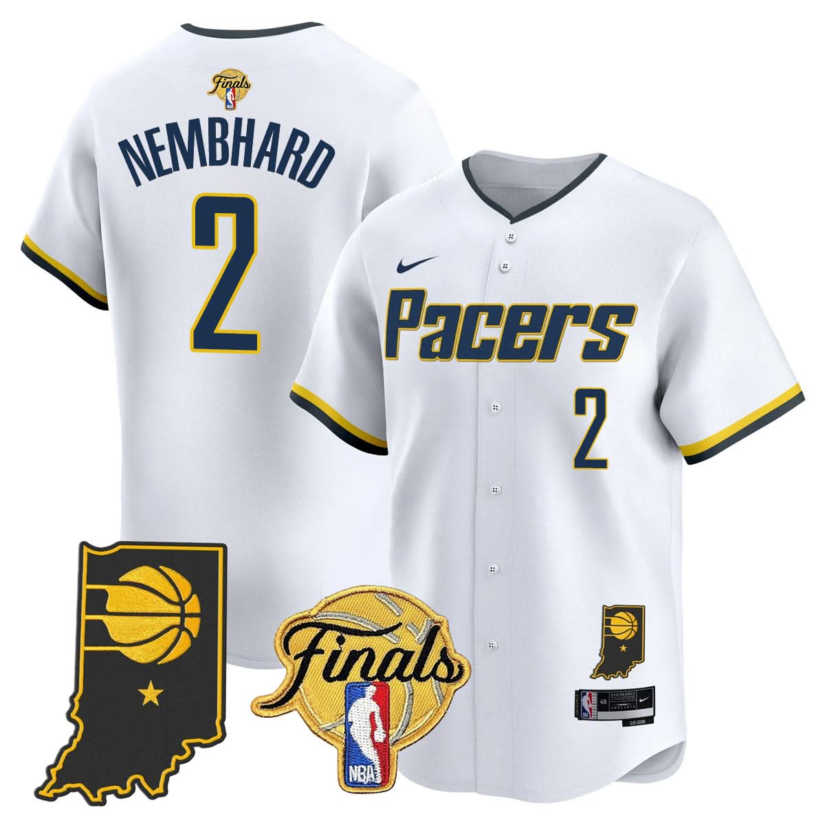 Indiana Pacers 2025 Finals Vapor Baseball Jersey N3 - All Stitched