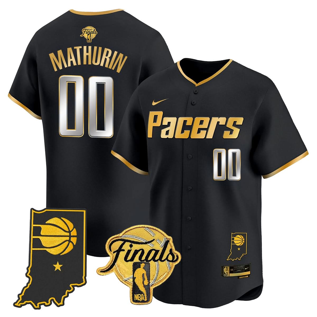 Indiana Pacers 2025 Finals Vapor Baseball Jersey N3 - All Stitched