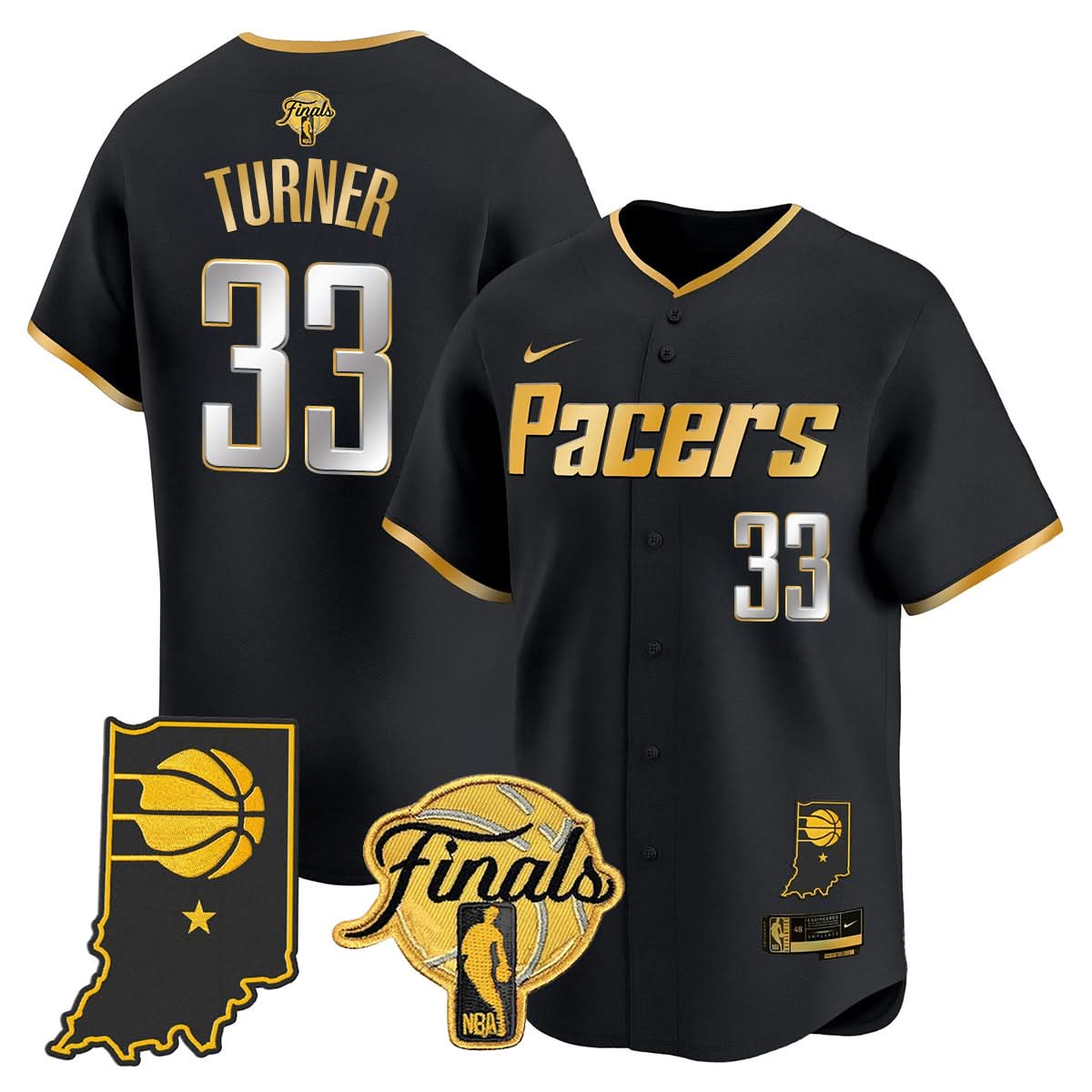 Indiana Pacers 2025 Finals Vapor Baseball Jersey N3 - All Stitched
