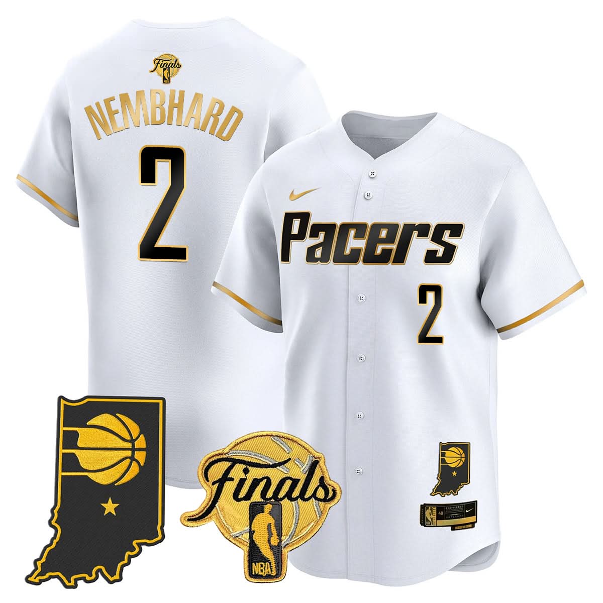 Indiana Pacers 2025 Finals Vapor Baseball Jersey N3 - All Stitched