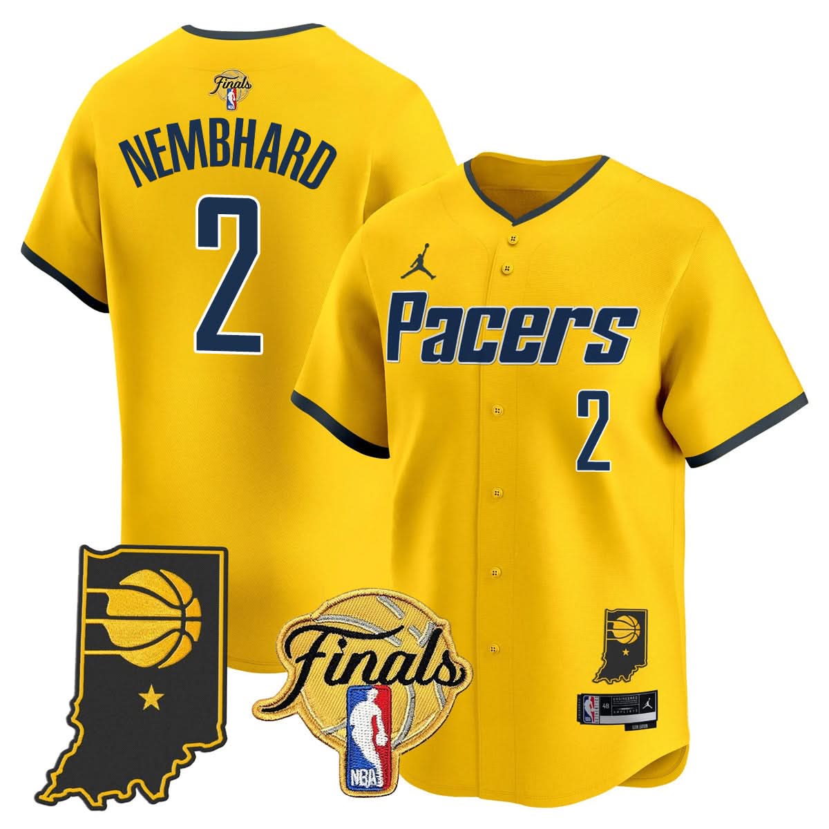 Indiana Pacers 2025 Finals Vapor Baseball Jersey N3 - All Stitched