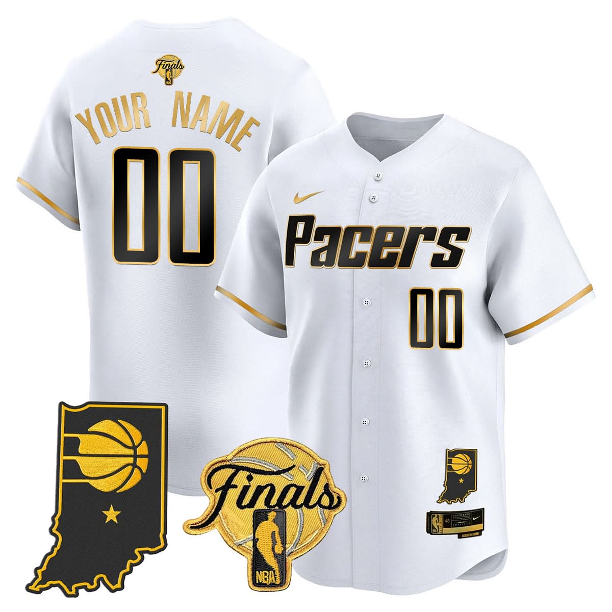 Indiana Pacers 2025 Finals Vapor Baseball Custom Jersey N3 - All Stitched