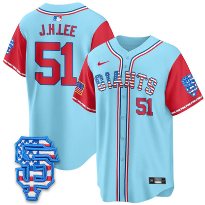 San Francisco Giants 2025 Fourth of July Jersey - All Stitched