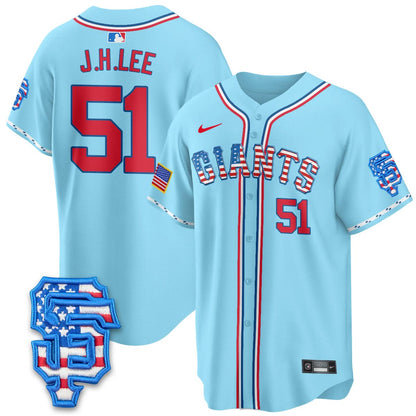 San Francisco Giants 2025 Fourth of July Jersey - All Stitched