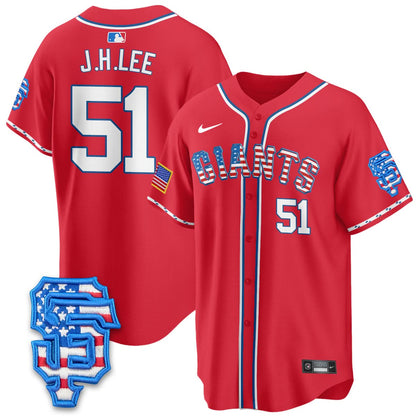 San Francisco Giants 2025 Fourth of July Jersey - All Stitched