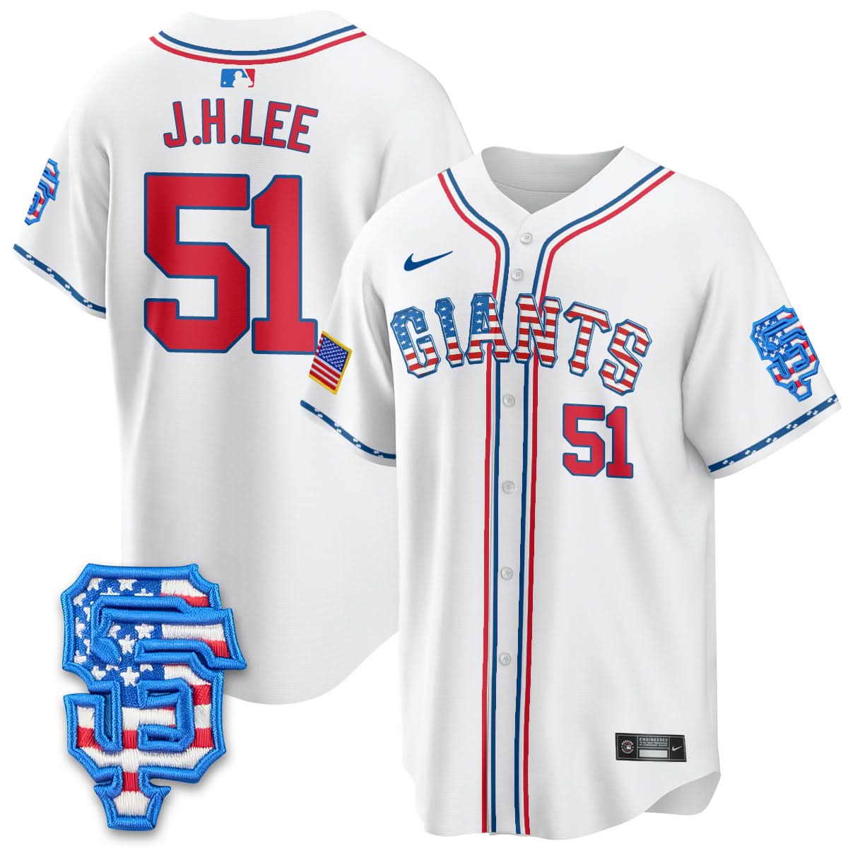 San Francisco Giants 2025 Fourth of July Jersey - All Stitched