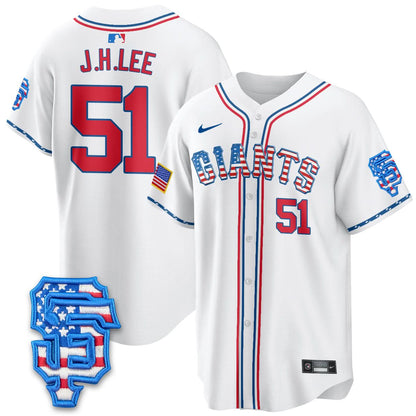 San Francisco Giants 2025 Fourth of July Jersey - All Stitched