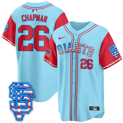 San Francisco Giants 2025 Fourth of July Jersey - All Stitched