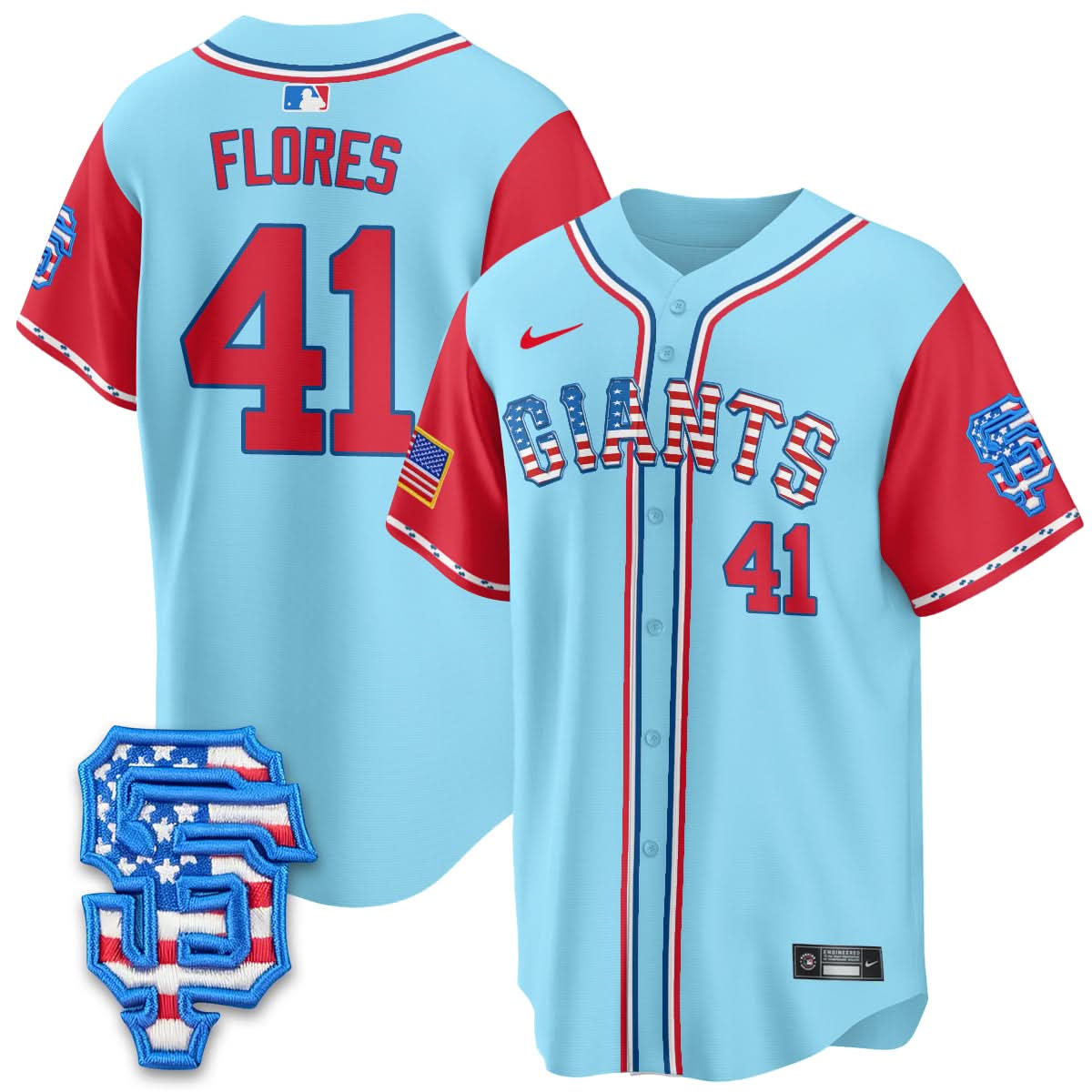 San Francisco Giants 2025 Fourth of July Jersey - All Stitched