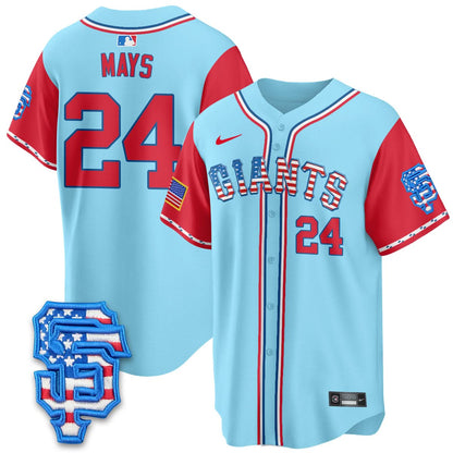 San Francisco Giants 2025 Fourth of July Jersey - All Stitched