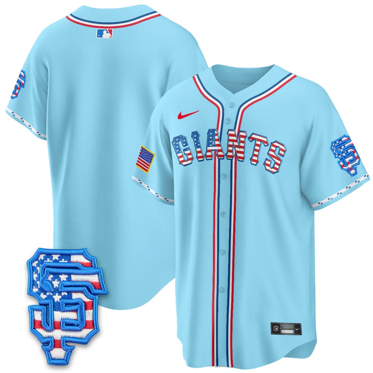 San Francisco Giants 2025 Fourth of July Jersey - All Stitched