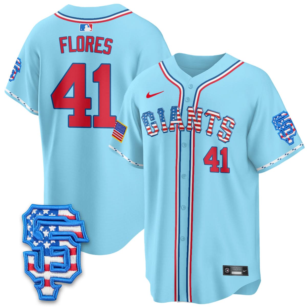 San Francisco Giants 2025 Fourth of July Jersey - All Stitched