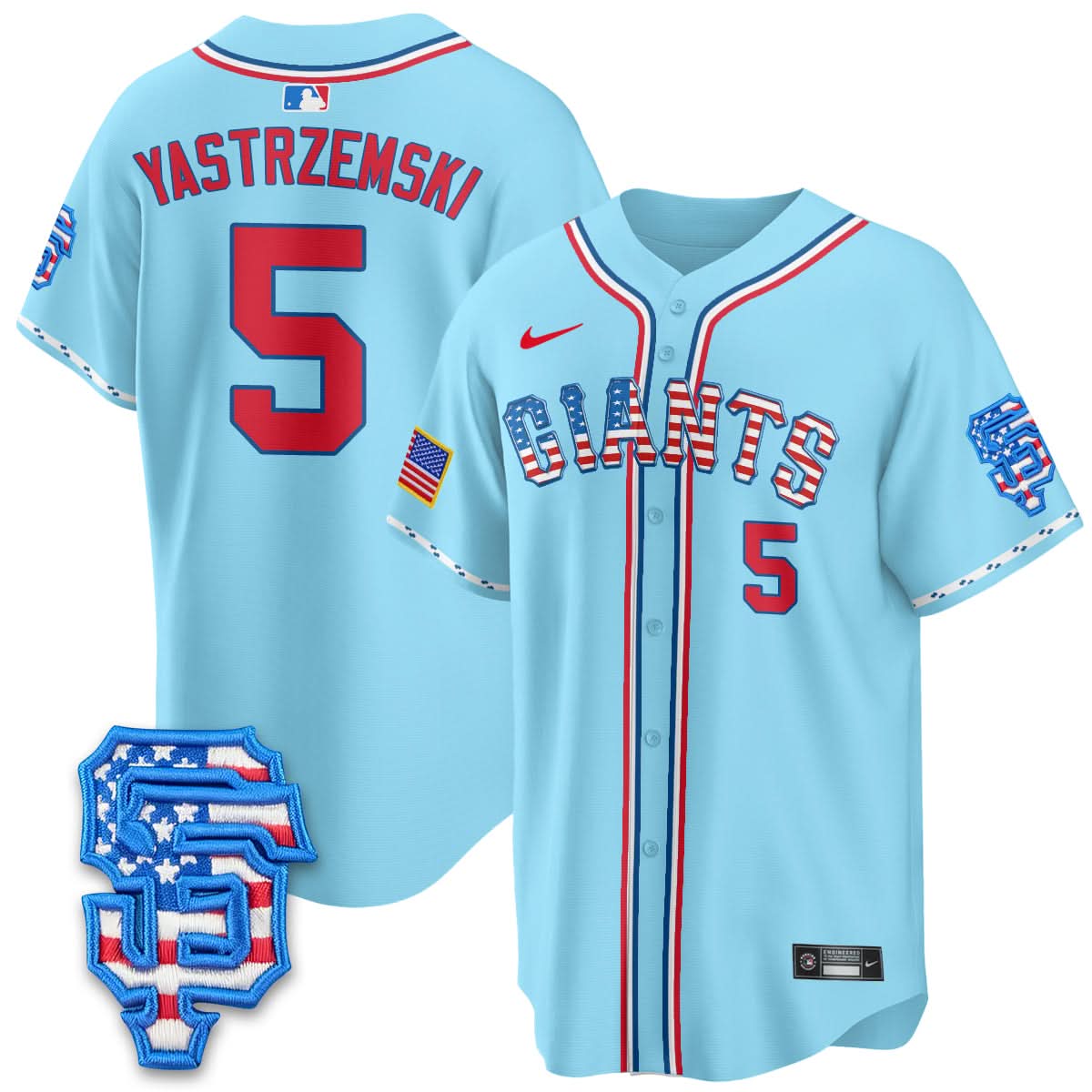 San Francisco Giants 2025 Fourth of July Jersey - All Stitched