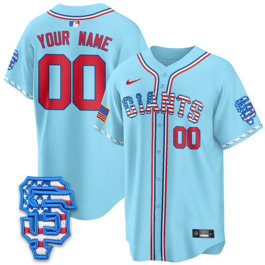San Francisco Giants 2025 Fourth of July Custom Jersey - All Stitched