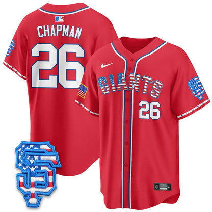 San Francisco Giants 2025 Fourth of July Jersey - All Stitched
