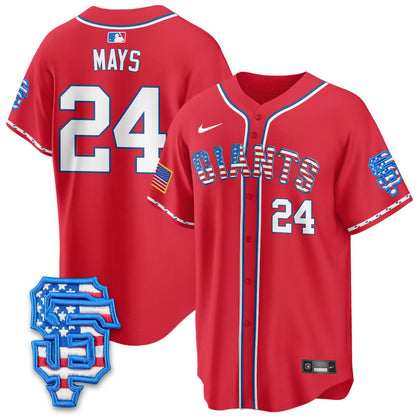 San Francisco Giants 2025 Fourth of July Jersey - All Stitched