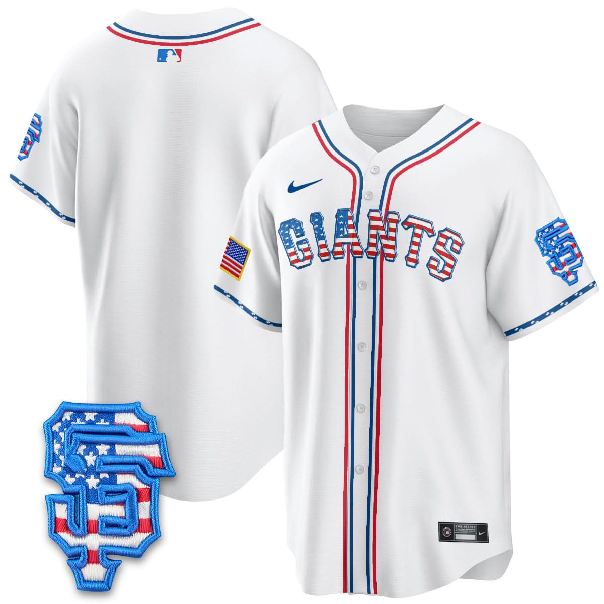 San Francisco Giants 2025 Fourth of July Jersey - All Stitched