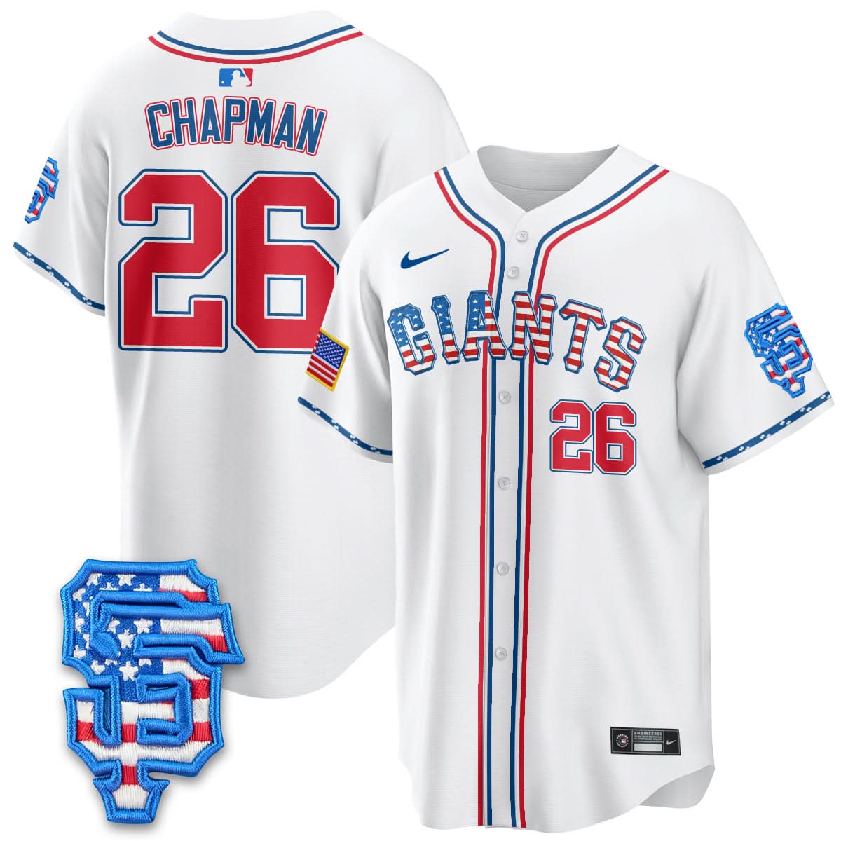 San Francisco Giants 2025 Fourth of July Jersey - All Stitched