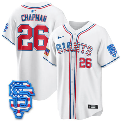 San Francisco Giants 2025 Fourth of July Jersey - All Stitched
