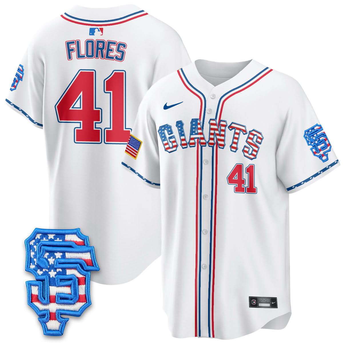 San Francisco Giants 2025 Fourth of July Jersey - All Stitched