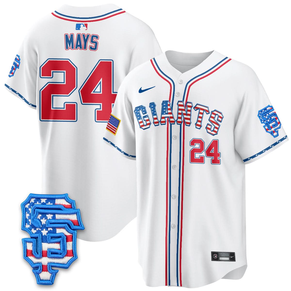 San Francisco Giants 2025 Fourth of July Jersey - All Stitched