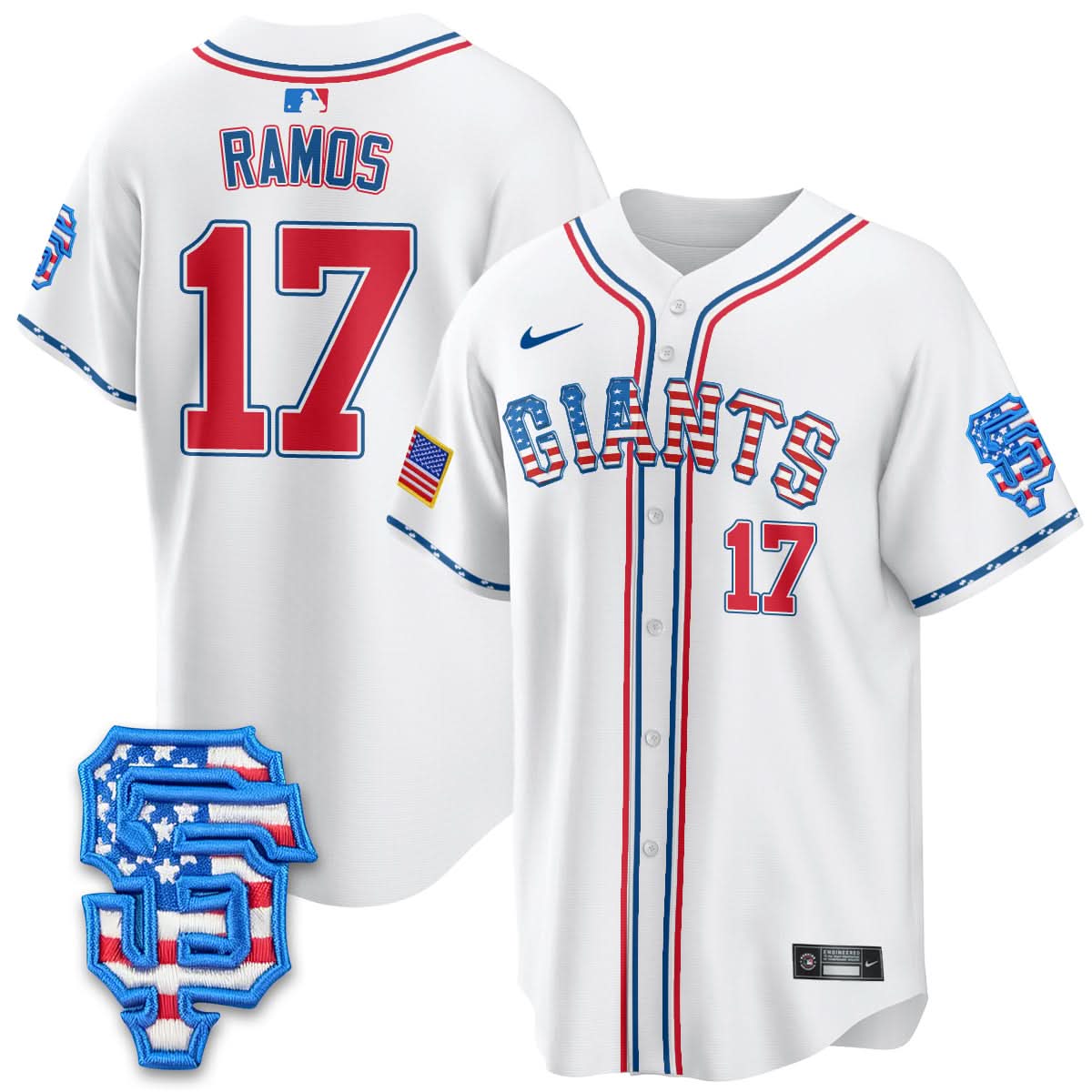 San Francisco Giants 2025 Fourth of July Jersey - All Stitched