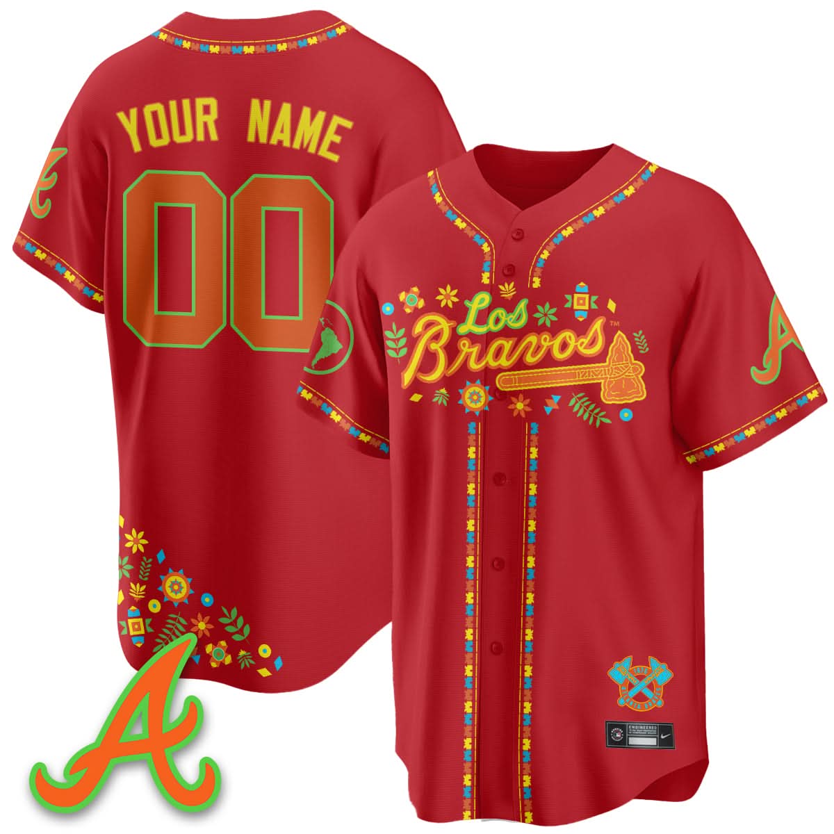 Atlanta Braves 2025 "Los Bravos" Custom Jersey - All Stitched