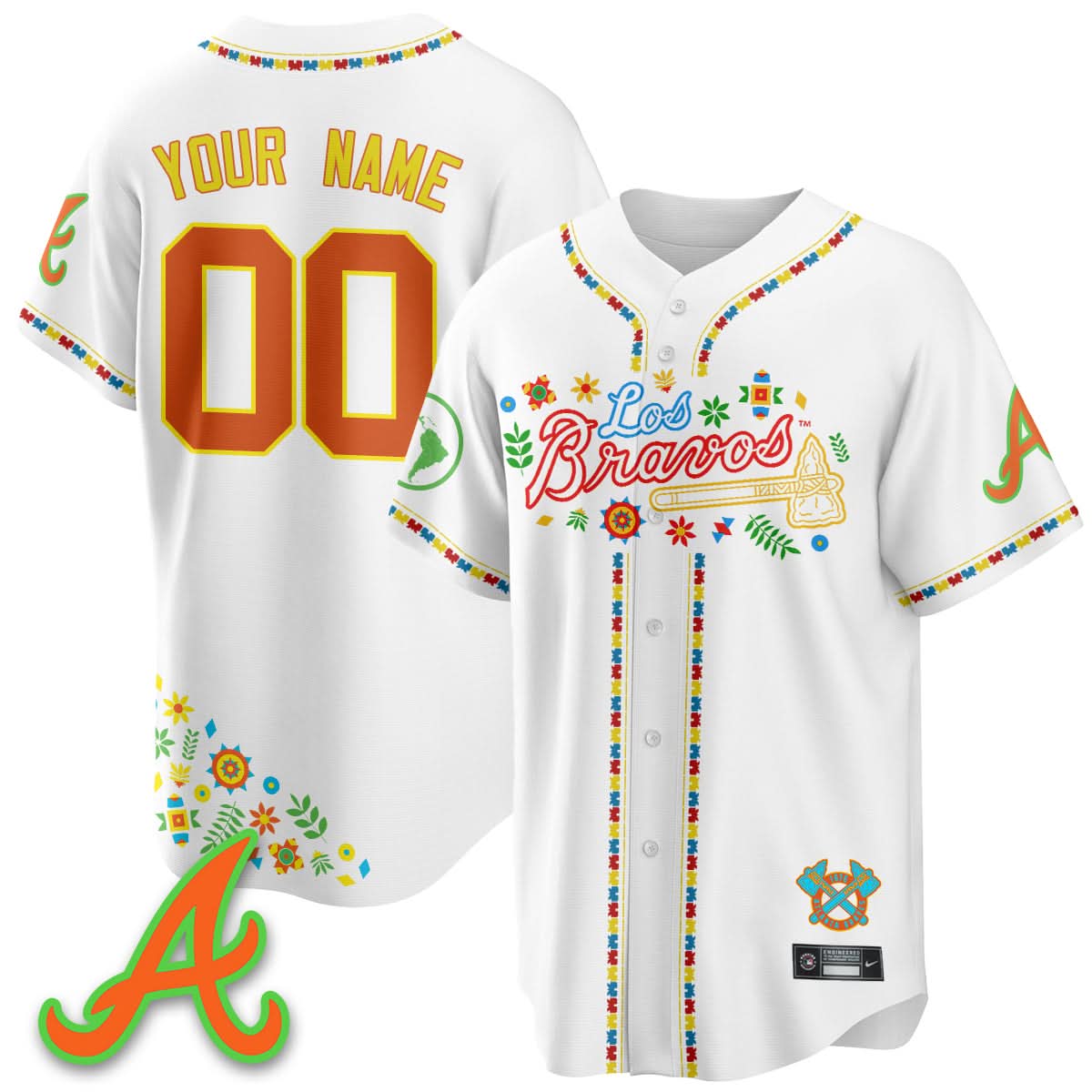 Atlanta Braves 2025 "Los Bravos" Custom Jersey - All Stitched