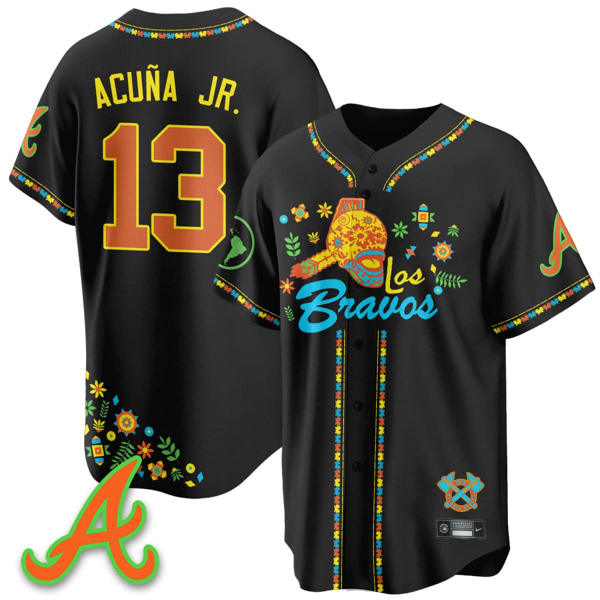 Atlanta Braves 2025 "Los Bravos" Jersey V2 - All Stitched