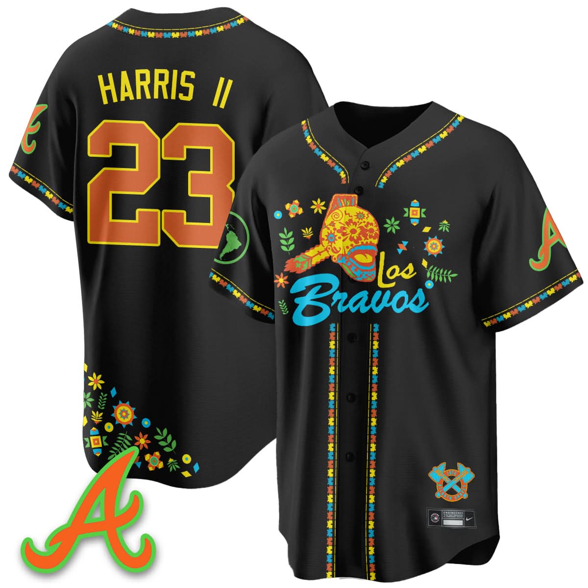 Atlanta Braves 2025 "Los Bravos" Jersey V2 - All Stitched