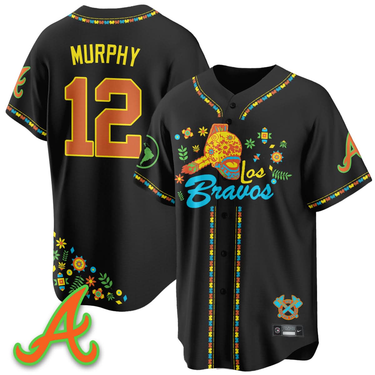 Atlanta Braves 2025 "Los Bravos" Jersey V2 - All Stitched
