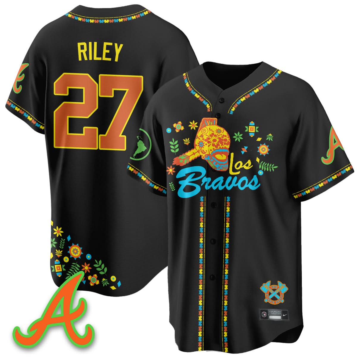 Atlanta Braves 2025 "Los Bravos" Jersey V2 - All Stitched