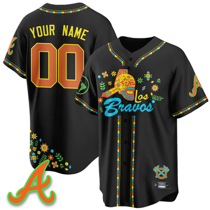 Atlanta Braves 2025 "Los Bravos" Custom Jersey V2 - All Stitched