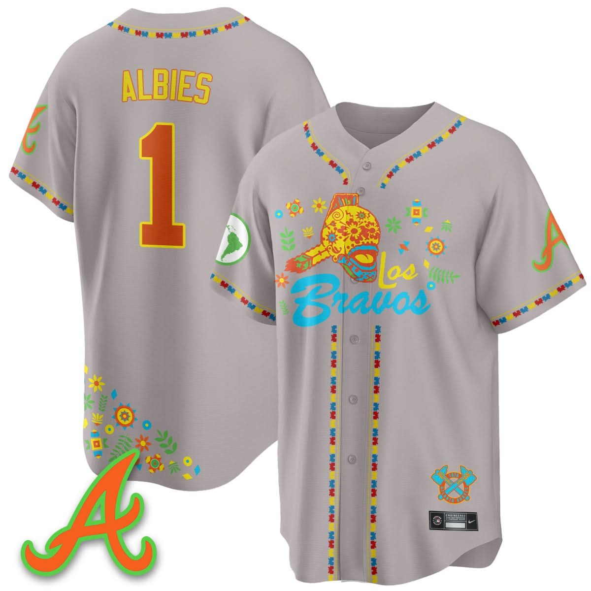 Atlanta Braves 2025 "Los Bravos" Jersey V2 - All Stitched