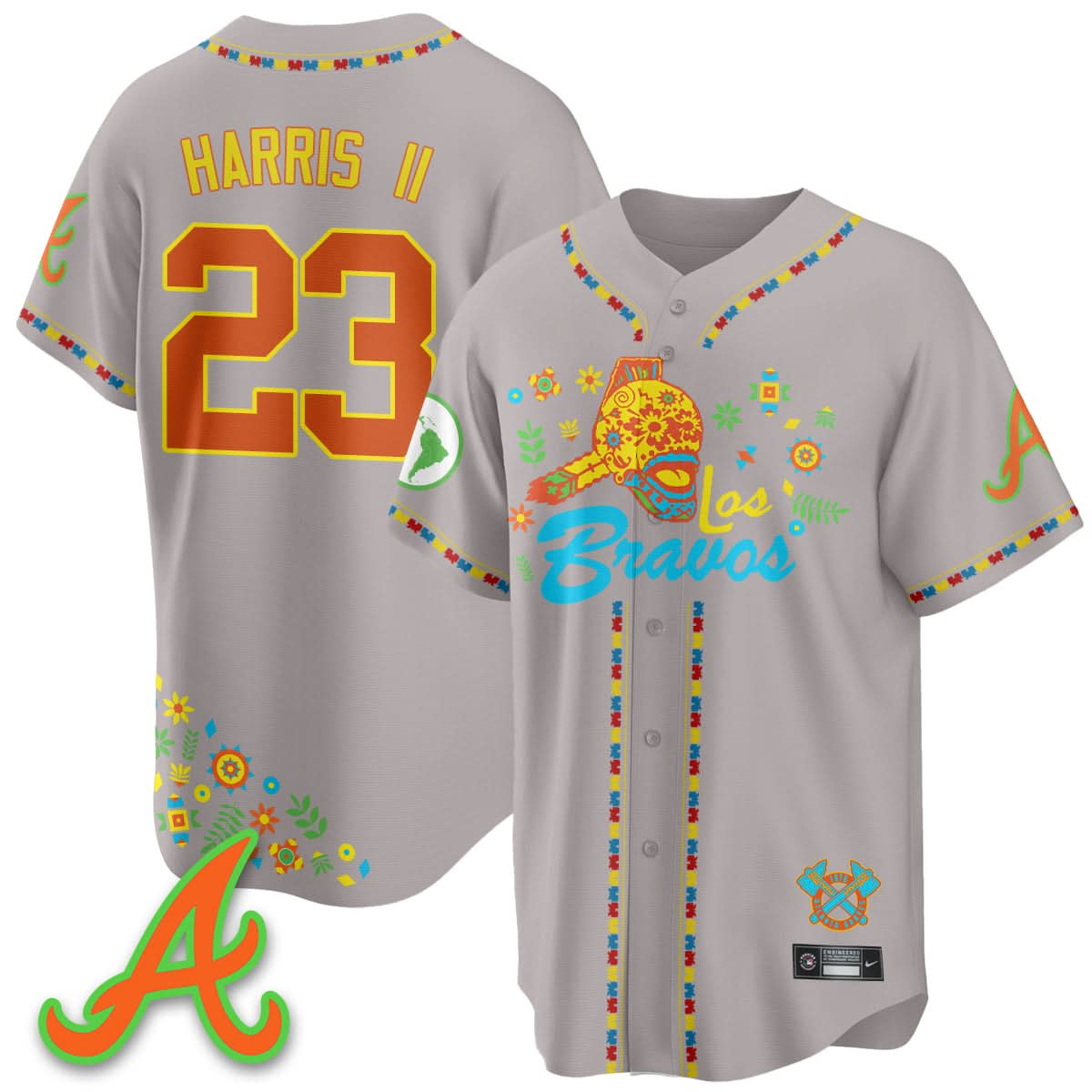 Atlanta Braves 2025 "Los Bravos" Jersey V2 - All Stitched