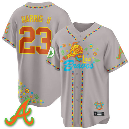 Atlanta Braves 2025 "Los Bravos" Jersey V2 - All Stitched