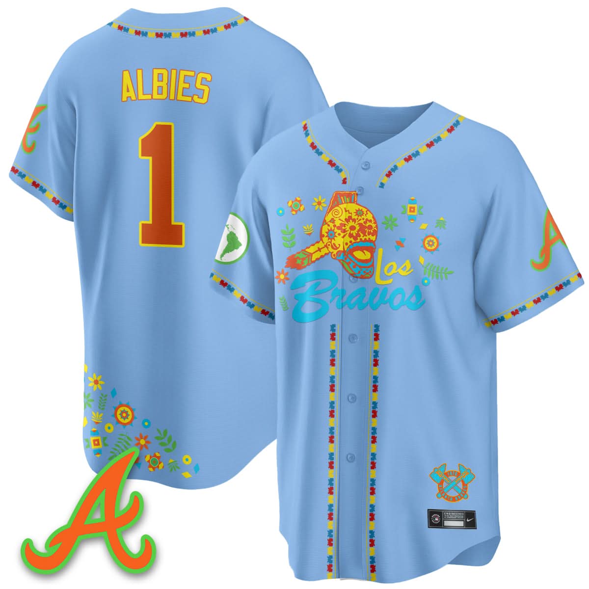 Atlanta Braves 2025 "Los Bravos" Jersey V2 - All Stitched