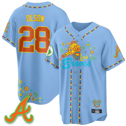 Atlanta Braves 2025 "Los Bravos" Jersey V2 - All Stitched