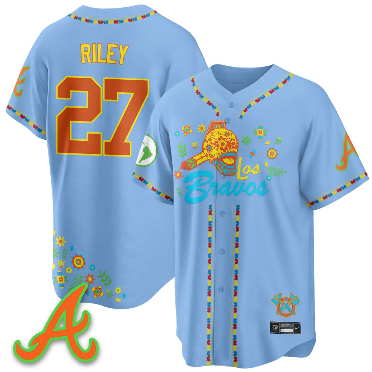 Atlanta Braves 2025 "Los Bravos" Jersey V2 - All Stitched