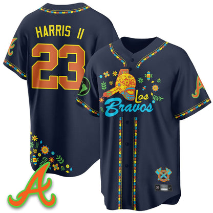 Atlanta Braves 2025 "Los Bravos" Jersey V2 - All Stitched