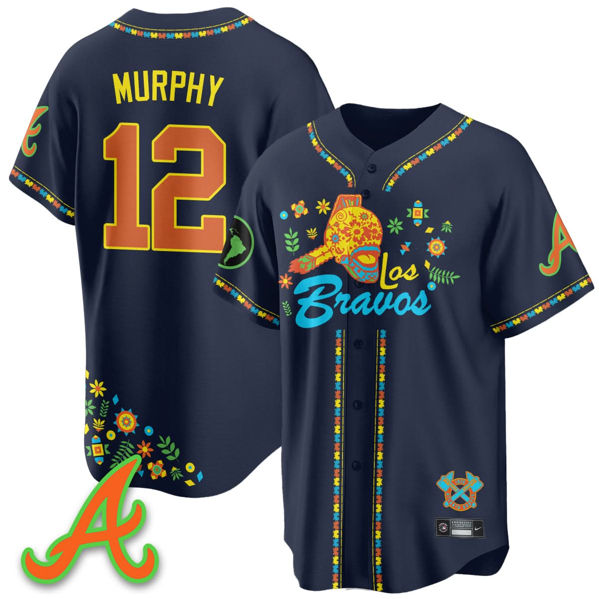 Atlanta Braves 2025 "Los Bravos" Jersey V2 - All Stitched
