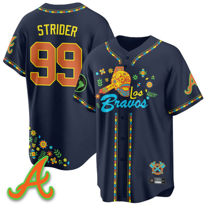 Atlanta Braves 2025 "Los Bravos" Jersey V2 - All Stitched