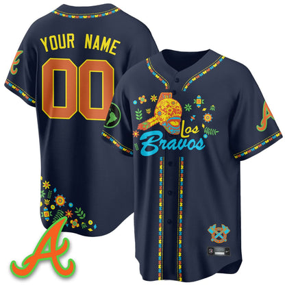 Atlanta Braves 2025 "Los Bravos" Custom Jersey V2 - All Stitched