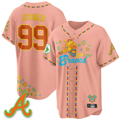 Atlanta Braves 2025 "Los Bravos" Jersey V2 - All Stitched